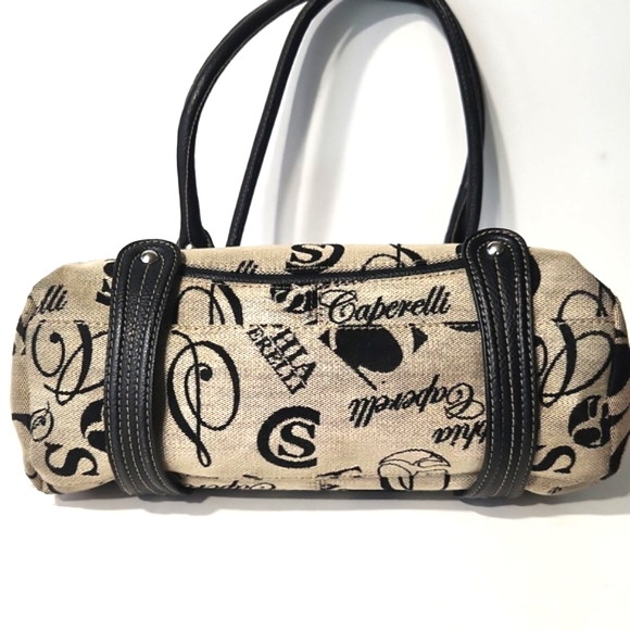 Sophia Caperelli Signature Fabric Leather Trim Shoulder Bag - Picture 9 of 16
